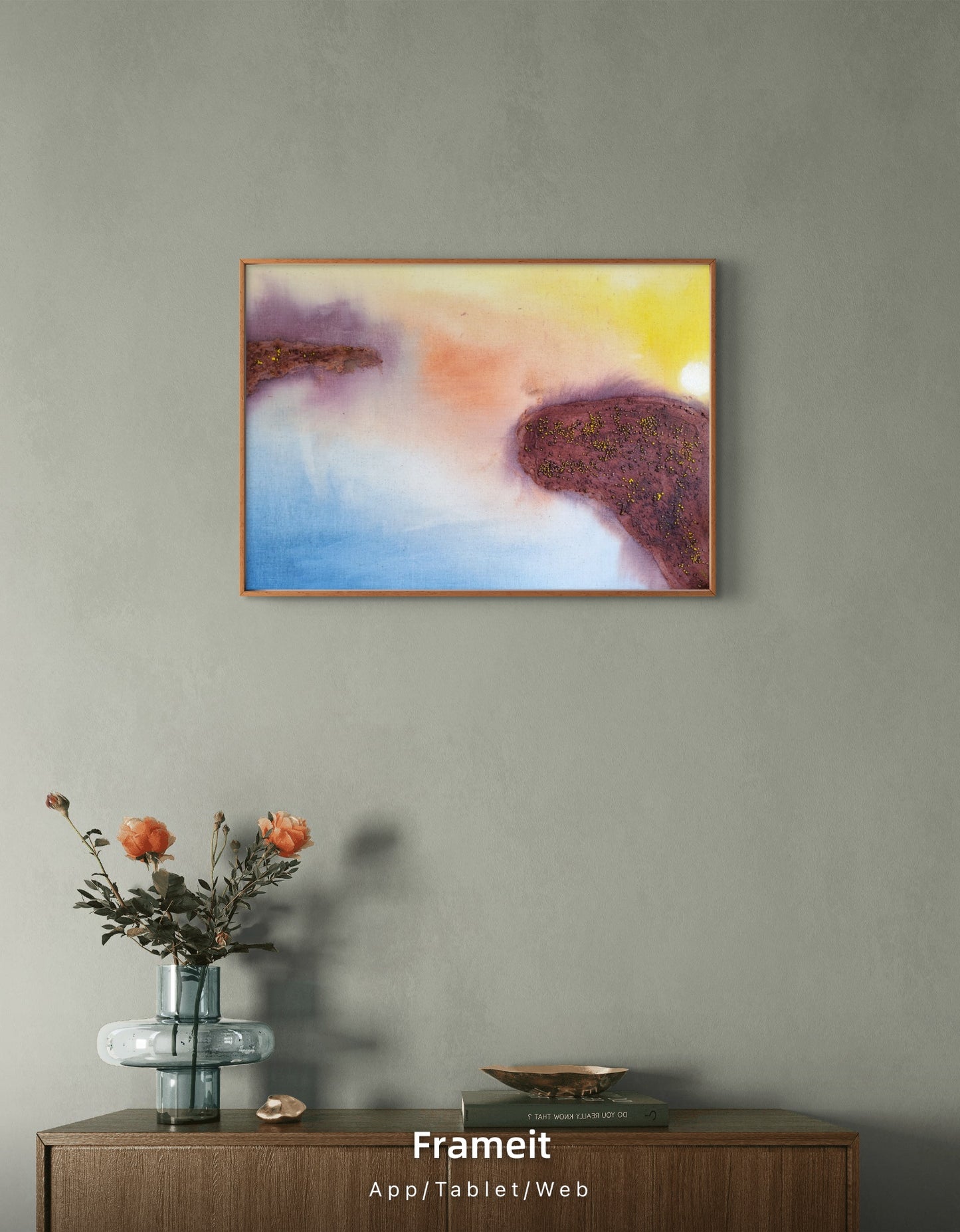 SUN OVER WATER – Original Abstract Acrylic Painting